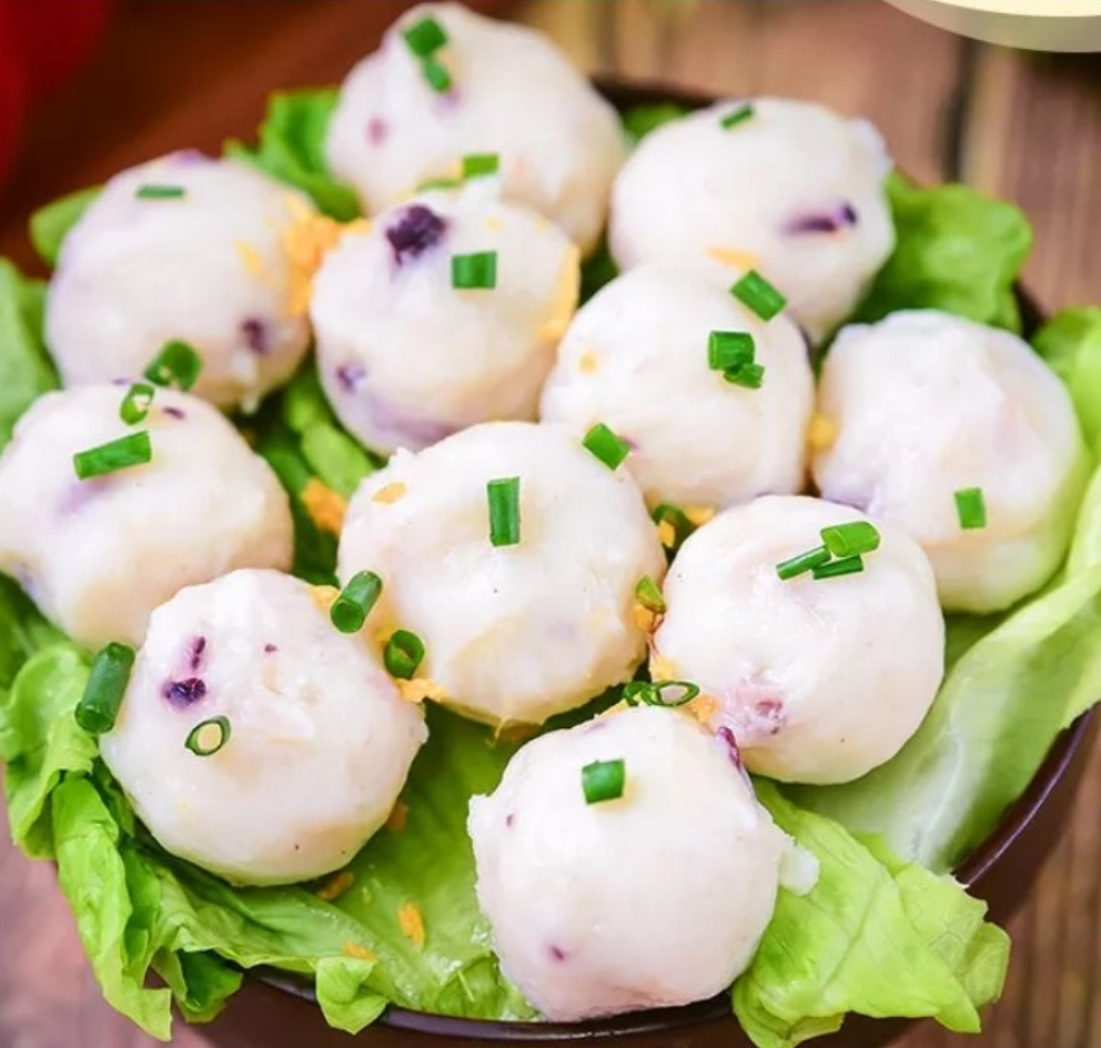 手工鱿鱼海参丸无添加电白博贺港特产火锅丸子400g包