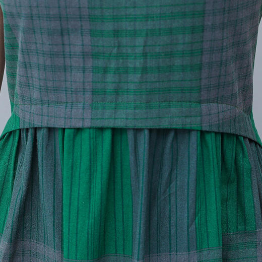MQ1233-1293新款格子莫代尔棉连衣裙TZF 商品图4