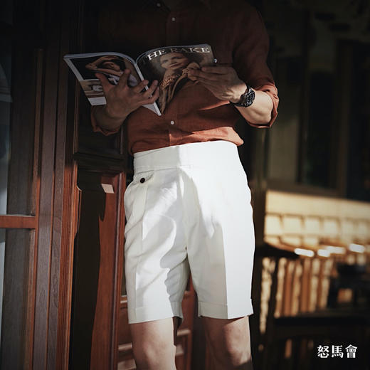 Huddersfield Quest Cotton 埃及棉300克米白色短裤 商品图0