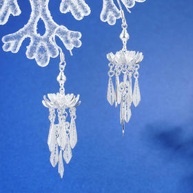 子佩集纯银荷花耳环【QFES002】花丝208