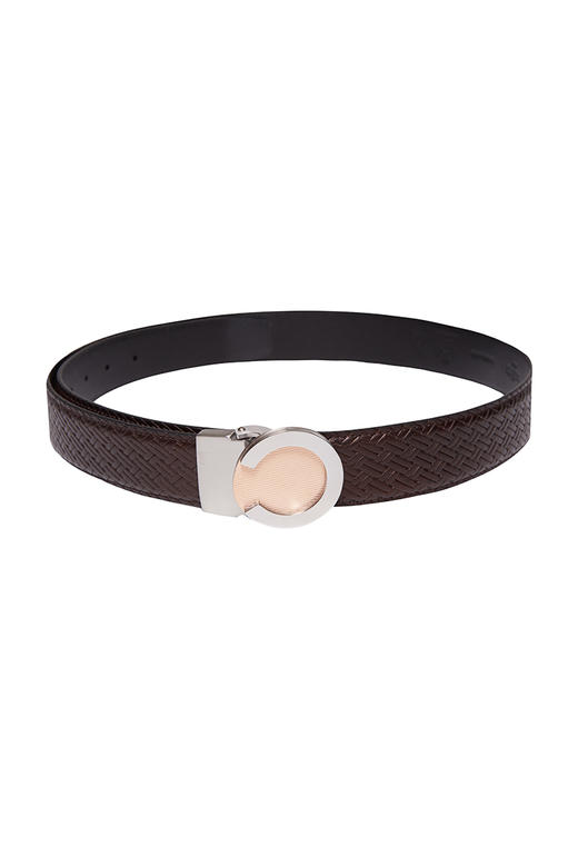 callisto咖色牛皮革皮带  SPBLF011BR 商品图1