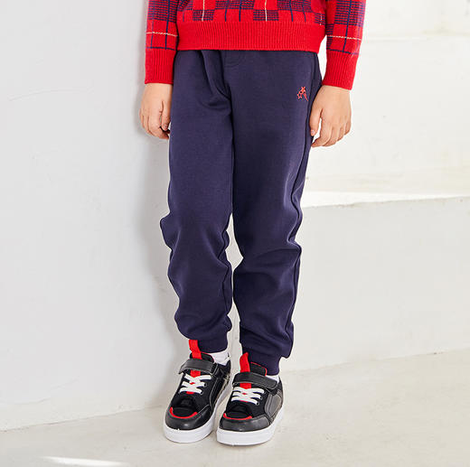 METTE童装裤子2020秋季新品中大童中性系带运动束脚针织休闲裤子 商品图4