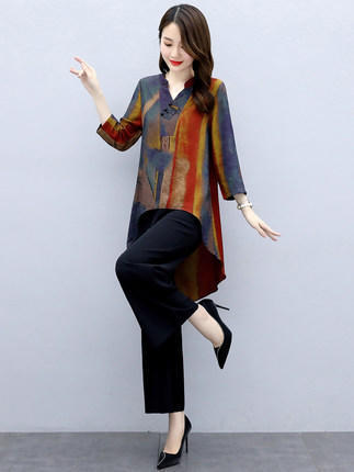 HT-FL550轻熟风宽松汝雅显瘦不规则减龄两件套 商品图3