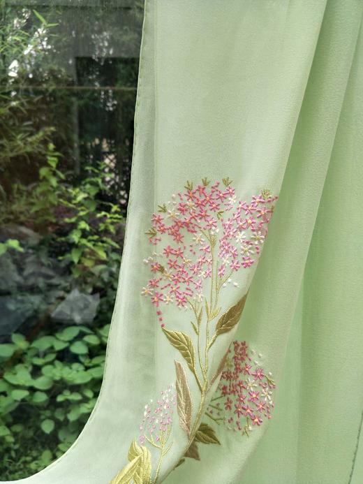 满天星 高定款丝巾100%真丝刺绣丝巾40*160cm