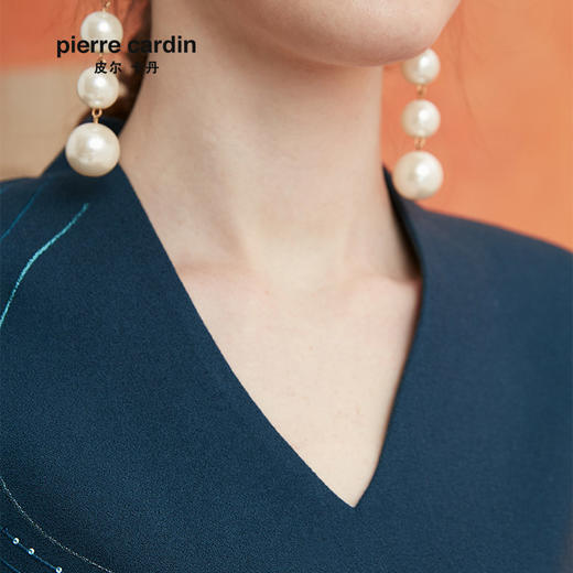 皮尔卡丹女装通勤淑女百搭修身淑女连衣裙P0318DL14L0
 商品图3