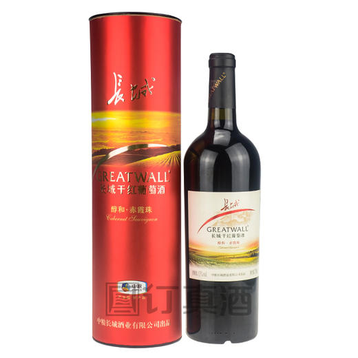 长城醇和赤霞珠干红葡萄酒圆桶装 整箱750ml*6瓶包邮 商品图0