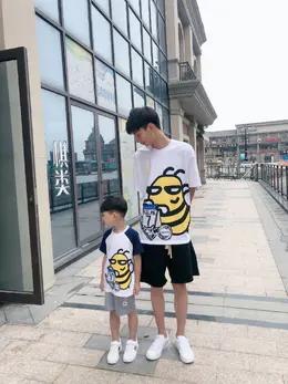 卡尔美夏季新款运动休闲短袖宽松纯棉小蜜蜂图案T恤 商品图6