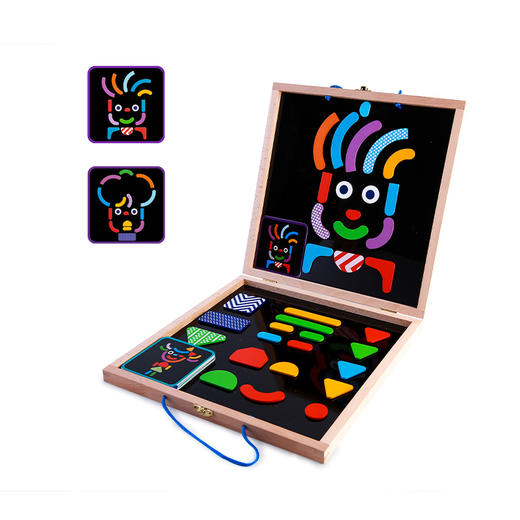 djeco儿童磁力磁性几何图形拼图巧板拼板智力益智玩具木制3-4-5岁 商品图8