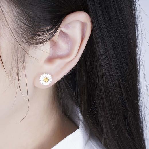【花之隐逸】子佩集纯银金菊耳钉【WBED009-1】花丝208 商品图4