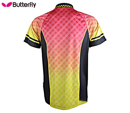 Butterfly蝴蝶乒乓球短袖上衣BWH-270-0201红黄色 商品图1
