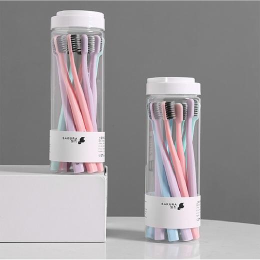 樱花 | 北欧风格软毛牙刷桶装十支装 软毛牙刷 S39 商品图0