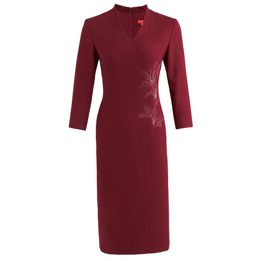 皮尔卡丹女装年新款通勤淑女端庄优雅连衣裙P0318DL18R0
 商品图4