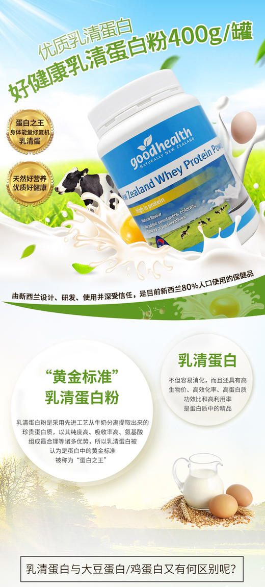 新西兰好健康goodhealth乳清蛋白粉 商品图2