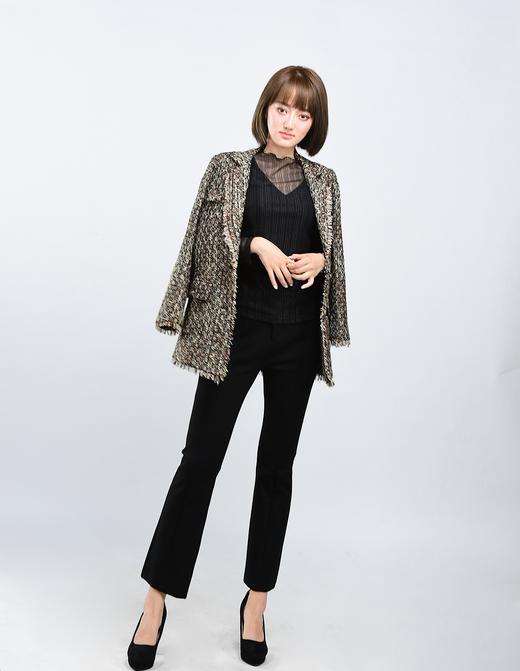 梦里人女装2020秋装新款百搭睫毛边小香风名媛时尚粗花呢西装外套