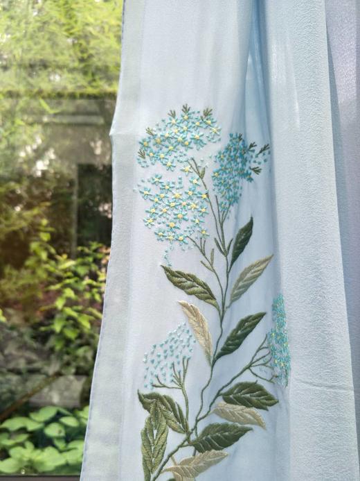 满天星 高定款丝巾100%真丝刺绣丝巾40*160cm