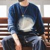 分销美式复古vintage靛蓝星云长Tee阿美咔叽夏季渐变长袖男 商品缩略图1