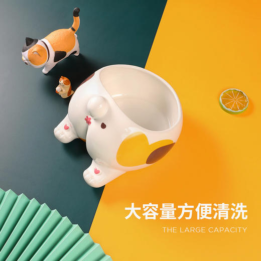 陶瓷水碗 猫屁屁 蛋蛋 猫咪碗 大容量 屁屁造型 商品图2