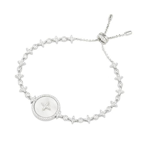 APM Monaco/APM Monaco四叶草星星母贝手链女手串 S925银简约时尚首饰品 AB3582XNA 送闺蜜女友生日礼物潮 商品图0
