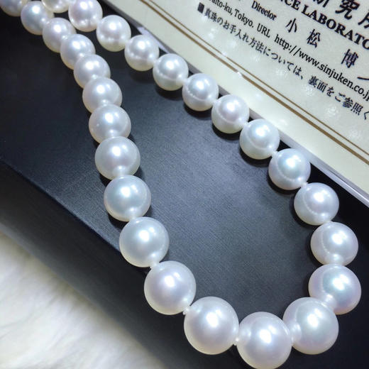 天然澳白凤凰珠链天然澳白珍珠项链级别凤凰珠珠径11311mm正圆微微瑕