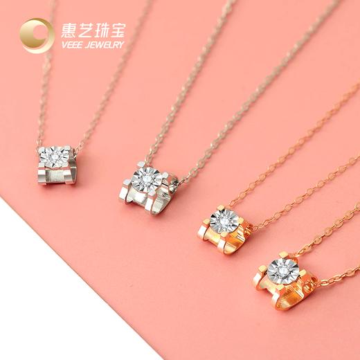 18K金钻石经典牛头款项链 商品图1