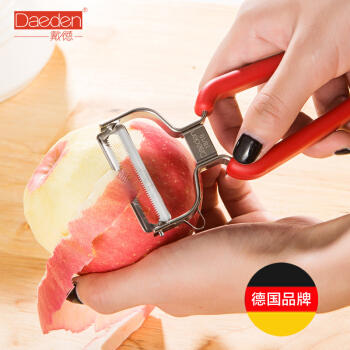 德国戴德 水果蔬菜不锈钢削皮刀Y形（红色） 商品图1