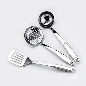 德国戴德 18/10不锈钢厨具孔铲、小方铲、汤勺、滤勺、隔油勺