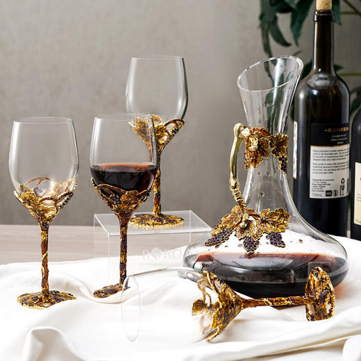 罗比罗丹金色收获水晶玻璃红酒杯醒酒器酒具套装结婚礼物（限量清样） 商品图1