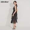 oldcolour春秋季V领纯色时尚优雅连衣裙GL31104830 商品缩略图2