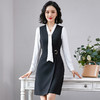 QZT-A212+201新款职业装修身空姐珠宝店马甲裙工作服套装 商品缩略图1