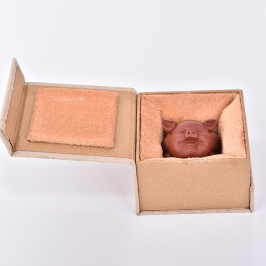 智慧洪福齐天紫砂可养茶宠可爱小猪茶玩茶艺茶盘小摆件 商品图3