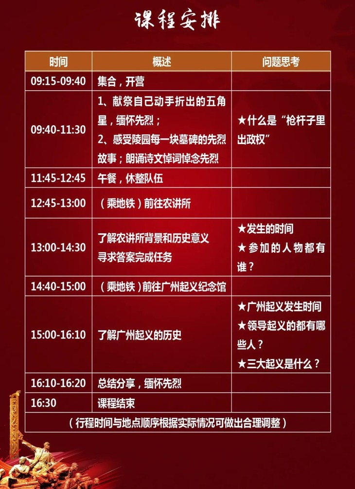 2020年暑假近代革命红色研学之旅