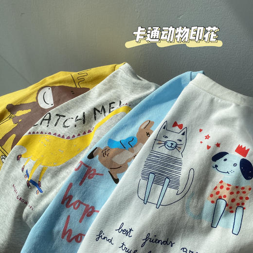 咕噜日记全棉儿童卡通印花长袖T恤CBT002 商品图3
