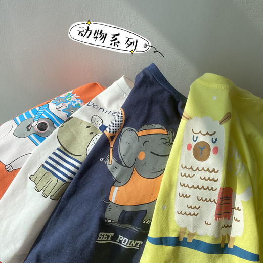 咕噜日记全棉儿童卡通印花长袖T恤CBT002 商品图0