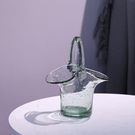 人工吹制气泡提篮造型花瓶【四件套】，2020下半年新款！ 商品图2