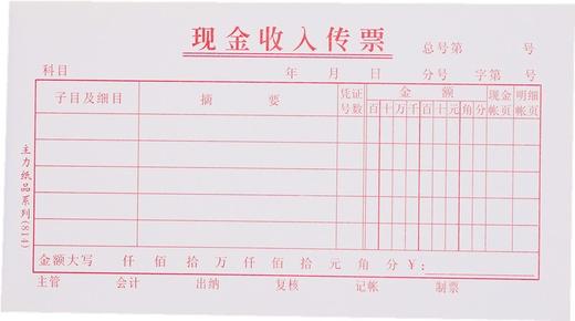 主力48开凭证单175*95mm25页/本20本/包 商品图9