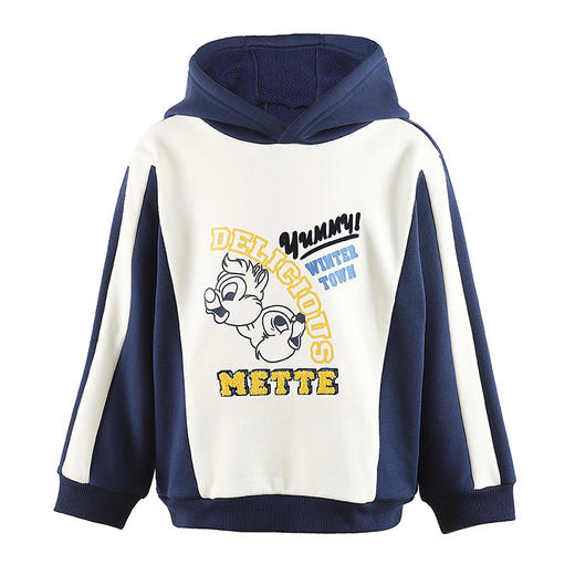 METTE童装冬新品男童连帽卫衣时尚动物印花加绒加厚上衣保暖外套 商品图8