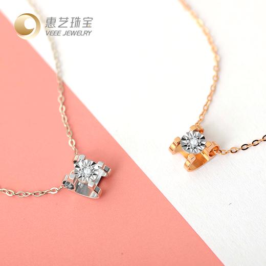 18K金钻石经典牛头款项链 商品图2