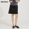 oldcolour春秋季舒适开叉纯色百搭半身裙女裙L32062202 商品缩略图2
