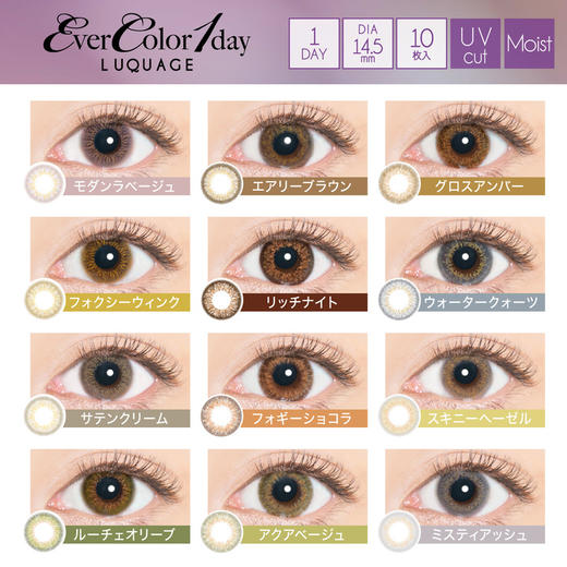 「保税48小时发货」Evercolor 1day 日本 Luquage系列10片装 商品图13