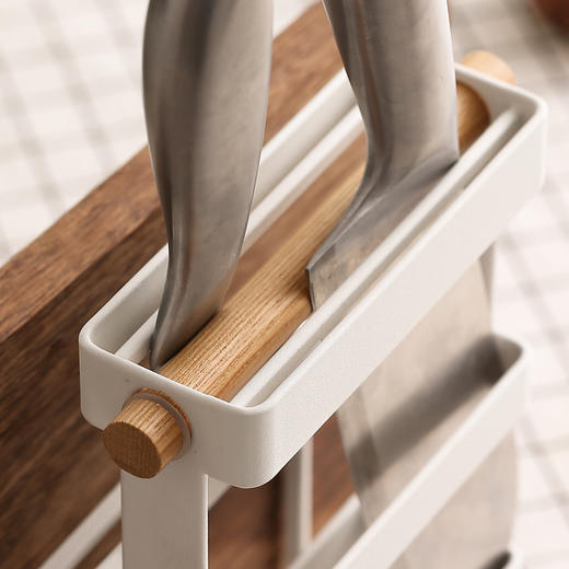 达乐丰台式刀架砧板架多功能收纳架碳钢+木 厨房多功能置物架【不支持补差，非质量问题不退不换】S 商品图2