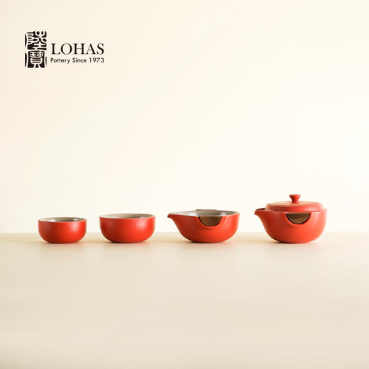 陆宝陶瓷茶具旅行小茶具套组喜从天降送礼茶组5件套 商品图2
