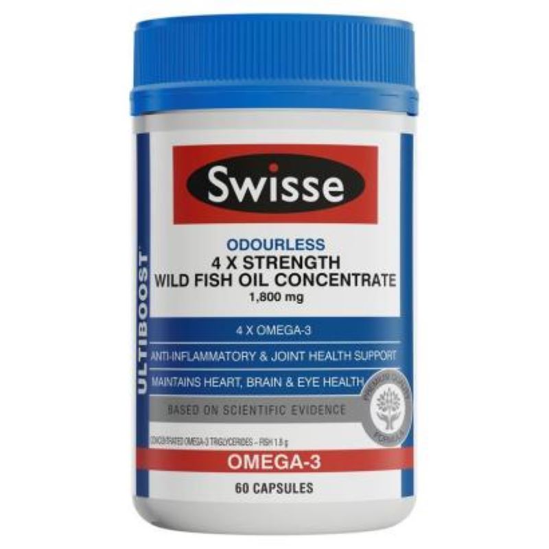 澳洲Swisse 4倍浓缩野生深海鱼油 60粒 澳洲直邮JPY带授权招加盟代理