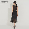 oldcolour春秋季V领纯色时尚优雅连衣裙GL31104830 商品缩略图1
