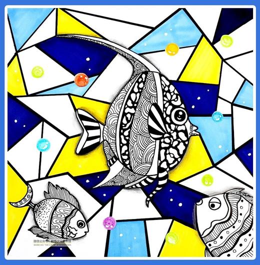 《自由自在的鱼儿》线描【自动发货：下单后，点击手机短信中收到的链接，即可获取文件下载的链接；如有任何问题，可添加客服微信hm33268获得帮助】
 商品图0