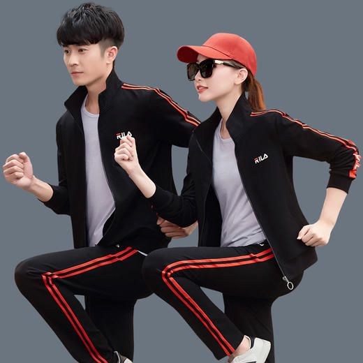 新款男女运动服情侣棉运动三件套ZXH 商品图1