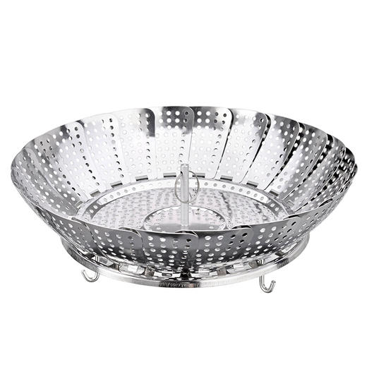 美思工房莲花蒸笼可调节大小（10-28CM）不锈钢点心多功能蒸笼【不支持补差，非质量问题不退不换】S 商品图0