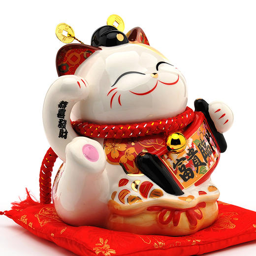 金石工坊招财猫小摆件办公室小可爱桌家居饰品  富贵临门迷你财神猫 商品图1