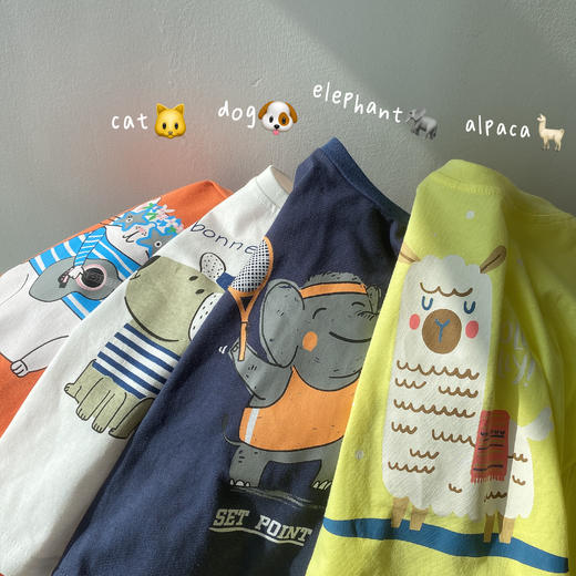 咕噜日记全棉儿童卡通印花长袖T恤CBT002 商品图1