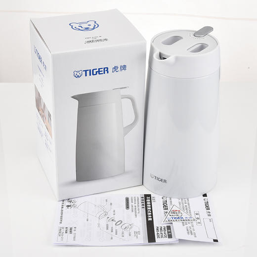 日本虎牌Tiger 不锈钢保温壶家用简约纯色便携保暖热水壶1.6L 商品图6