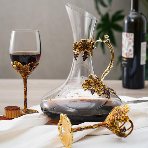 罗比罗丹金色收获水晶玻璃红酒杯醒酒器酒具套装结婚礼物（限量清样） 商品图3